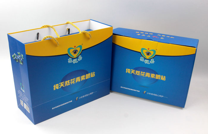 哪里可以做禮盒包裝？護(hù)眼神器亮視嘉護(hù)眼貼禮盒包裝+手提袋套裝出自長(zhǎng)沙印刷廠